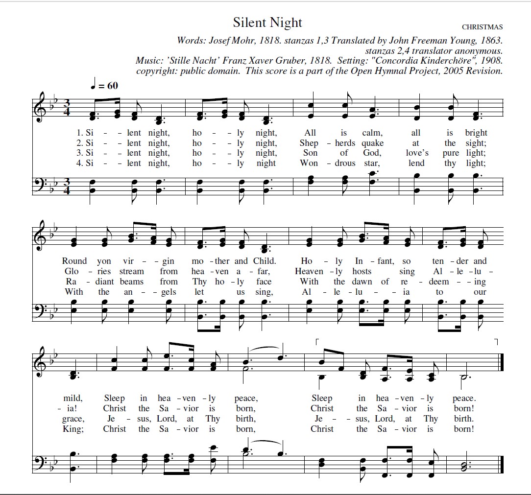 Silent Night - Sheet Music